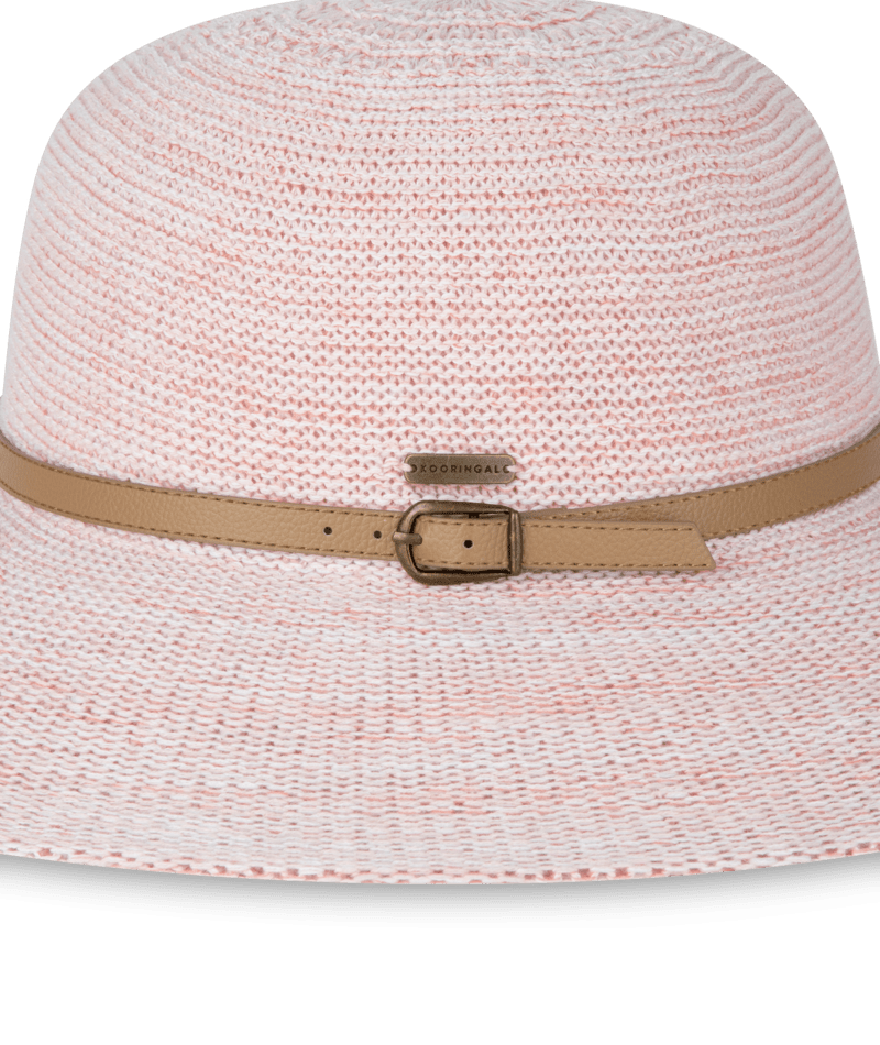 Leslie Womens Wide Brim Peach Hats & Millinery Kooringal