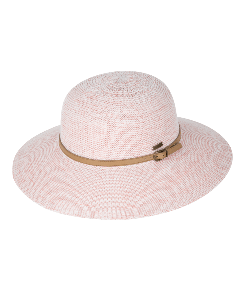 Leslie Womens Wide Brim Peach Hats & Millinery Kooringal