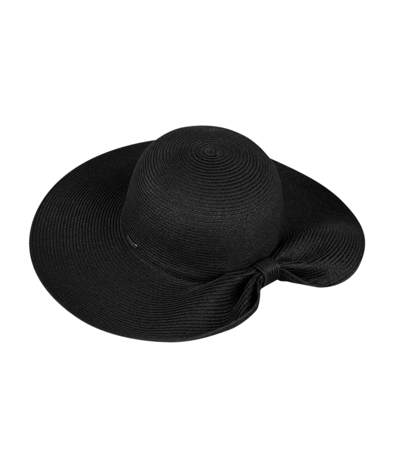 Womens Wide Brim Palm Cove Black Hats & Millinery Kooringal