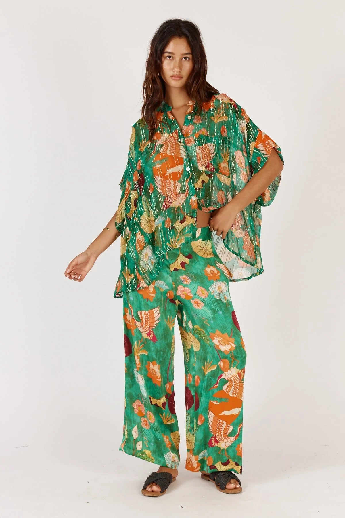 Laurasia Pant Emerald Bottoms Ruby Yaya