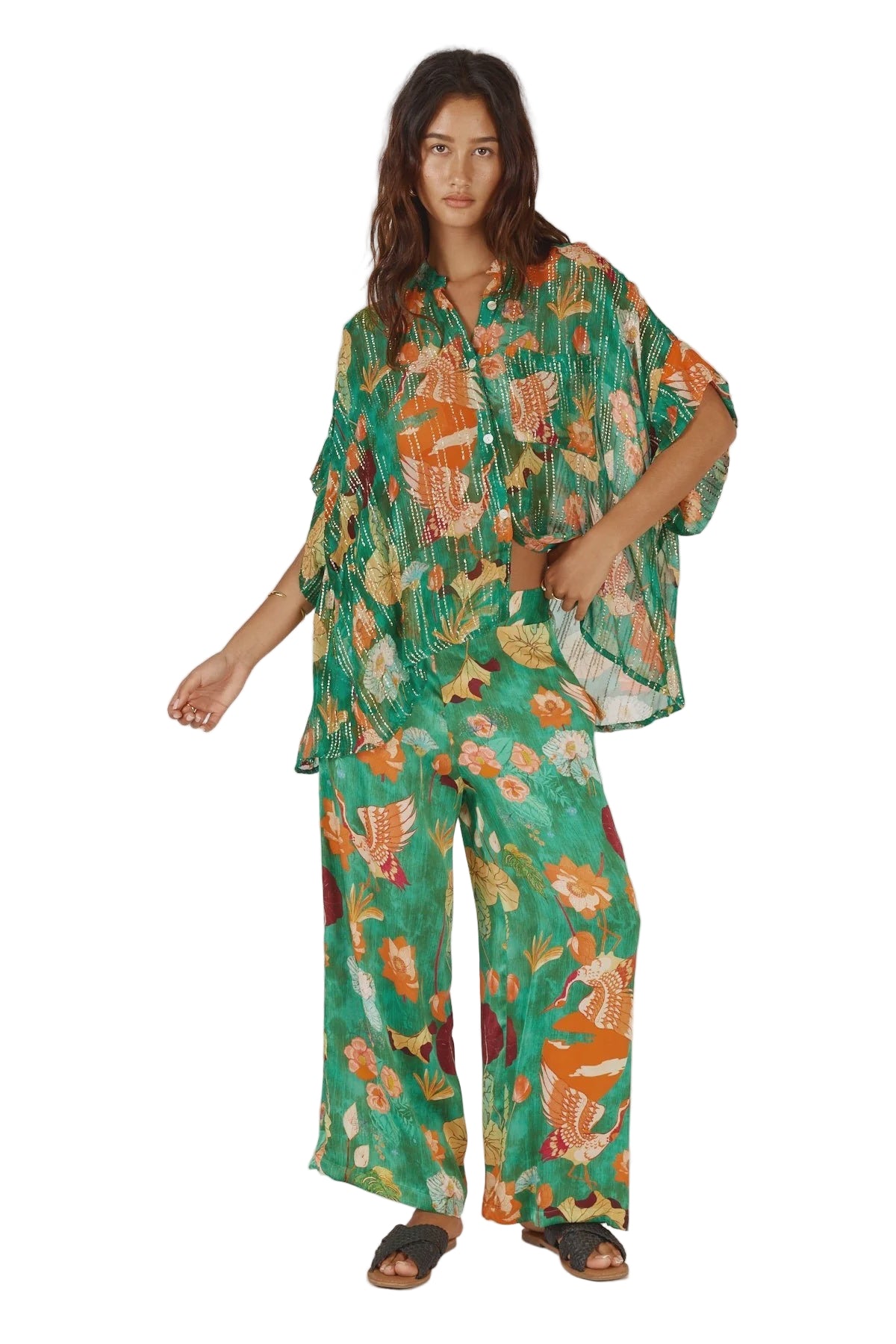 Laurasia Shirt Emerald Tops Ruby Yaya XS(6)