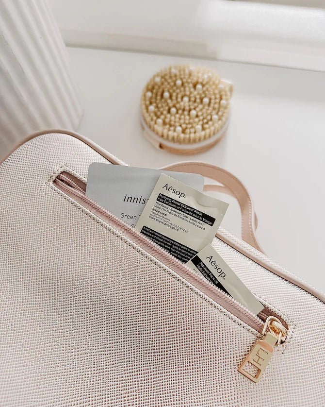 Baby Emma Cosmetic Case Metallic Nude Bags and Purses Louenhide