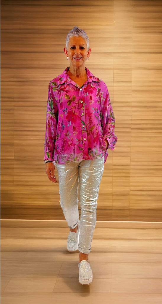 Silk Shirt Georgina Floral Tops La Strada   