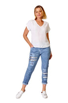 Linen Top White Tops La Strada S(8-10)
