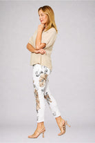 Mesh Panel Short Sleeve Top Beige Tops La Strada