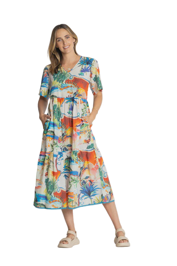 Alba Midi Print Dresses Lula Life XS(6-8)