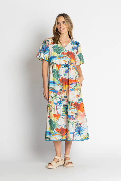 Alba Midi Print Dresses Lula Life