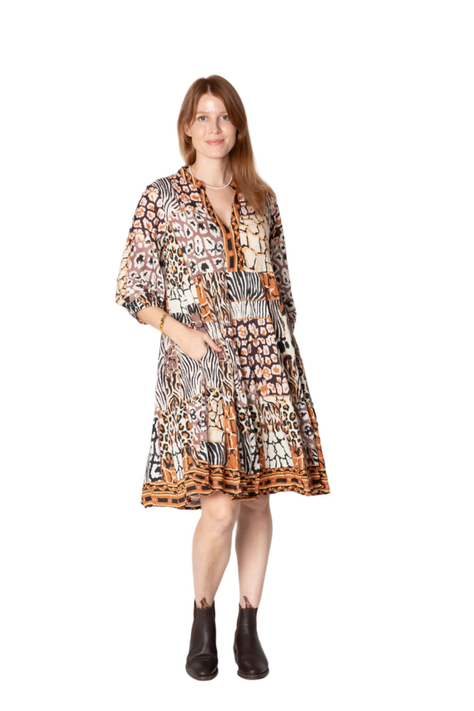 Animale Tier Dress Print Dresses Lula Life S(8-10)
