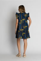 Badira Ruffle Dress Navy Dresses Lula Life
