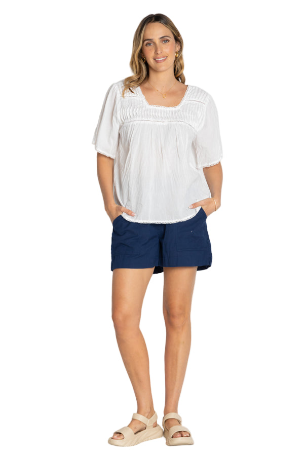 Beach Shorts Navy Bottoms Lula Life XS(6)