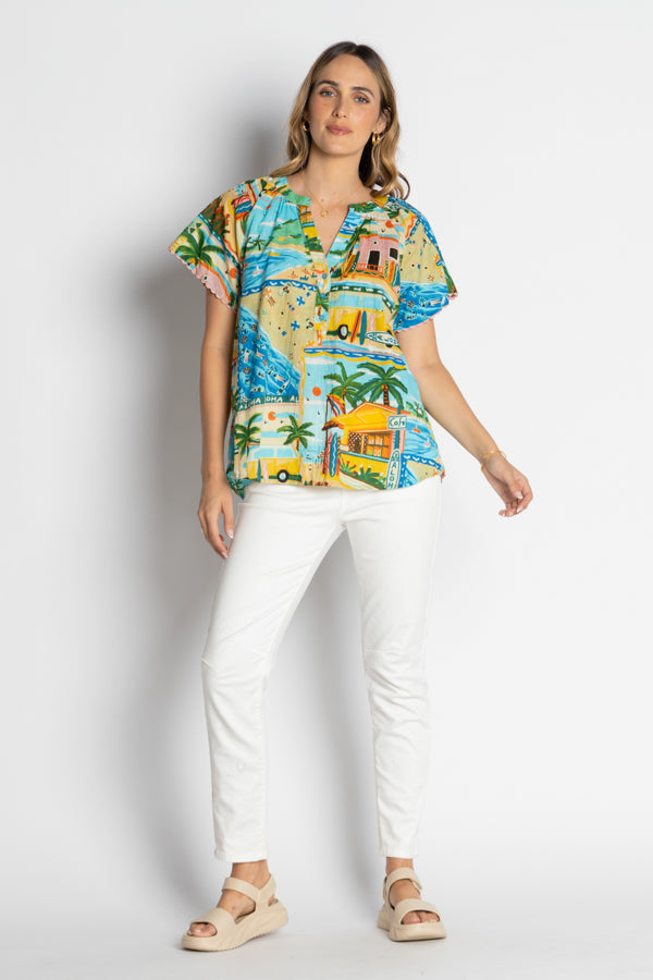 Caleta Top Print Tops Lula Life