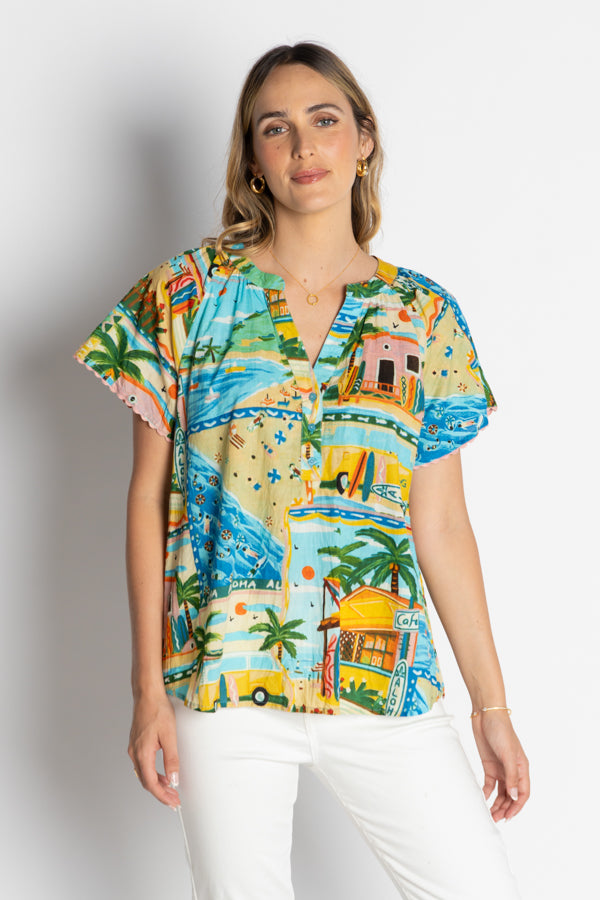 Caleta Top Print Tops Lula Life