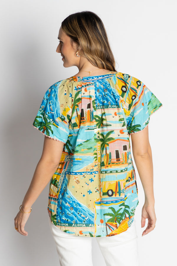 Caleta Top Print Tops Lula Life