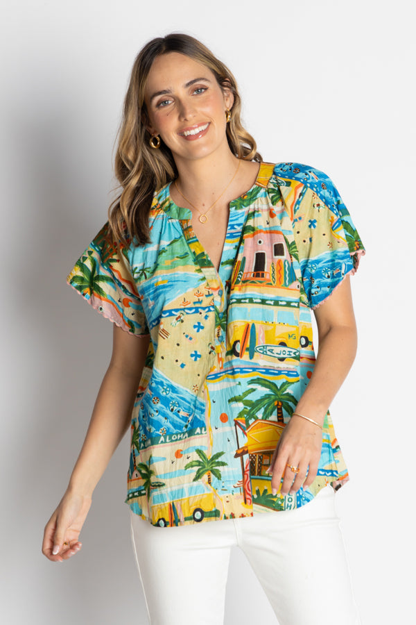 Caleta Top Print Tops Lula Life