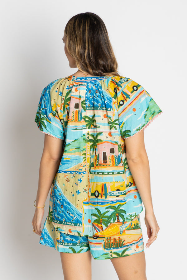 Caleta Top Print Tops Lula Life