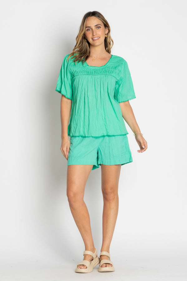 Celeste Cropped Top Sea Tops Lula Life