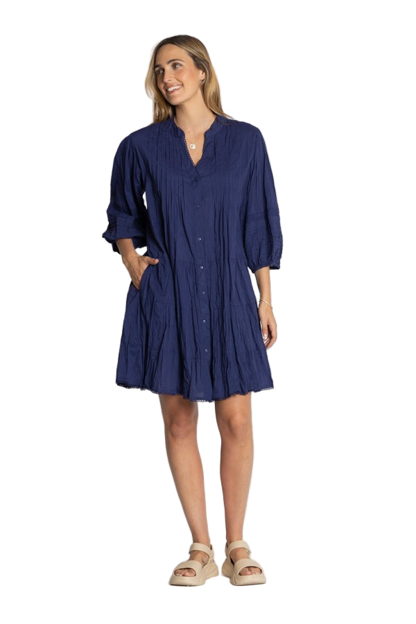 Celeste Dress Navy Dresses Lula Life S(8-10)