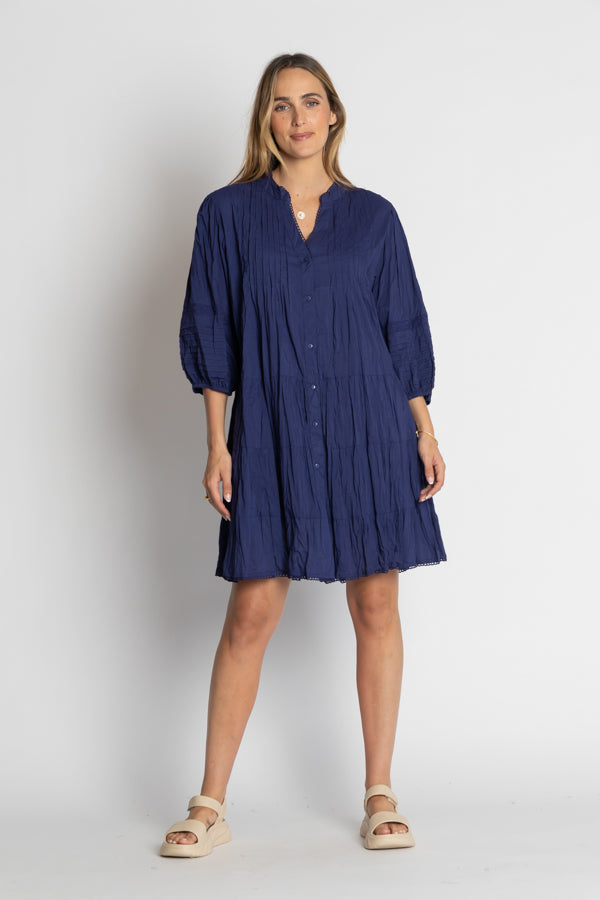 Celeste Dress Navy Dresses Lula Life