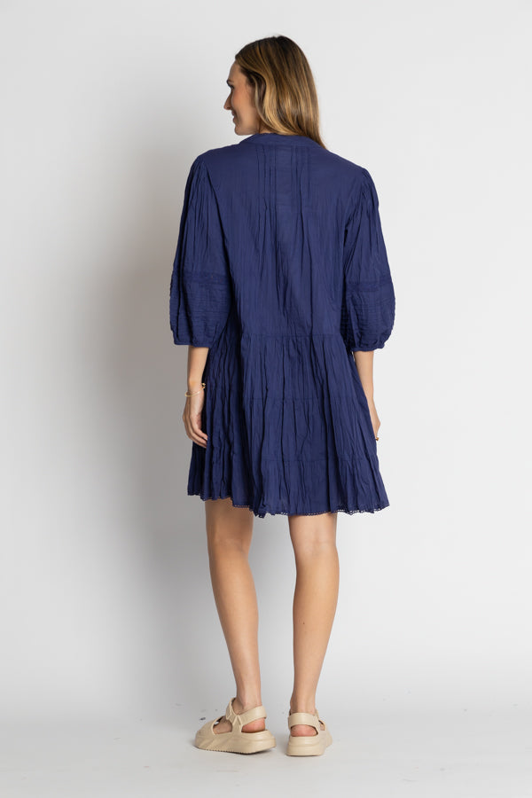 Celeste Dress Navy Dresses Lula Life