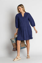 Celeste Dress Navy Dresses Lula Life