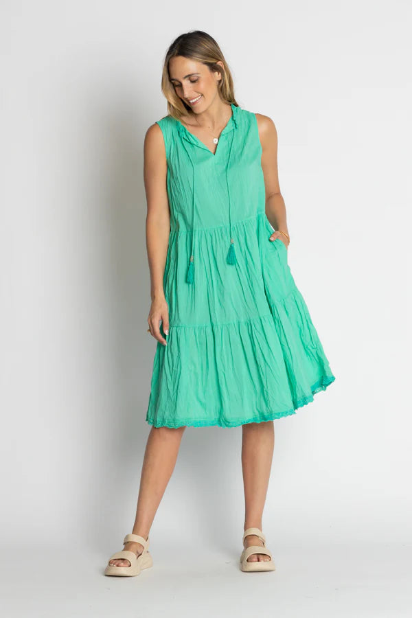 Celeste Sleeveless Dress Sea - Global Free Style
