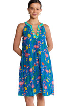 Flamingo Sun Dress Azure Dresses Lula Life XS(36)