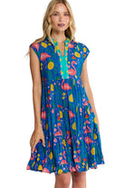 Flamingo Tier Dress Azure Dresses Lula Life XS(36)