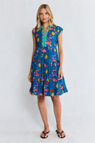 Flamingo Tier Dress Azure Dresses Lula Life