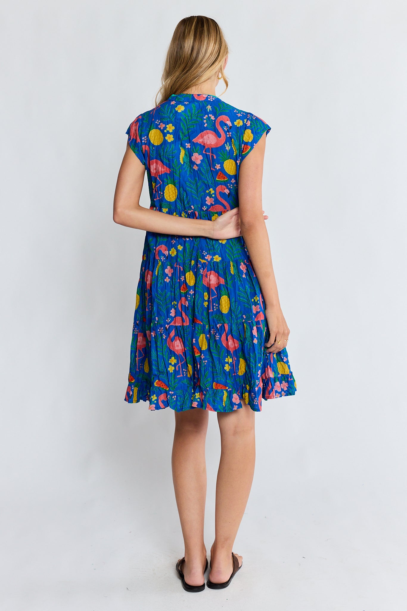 Flamingo Tier Dress Azure Dresses Lula Life