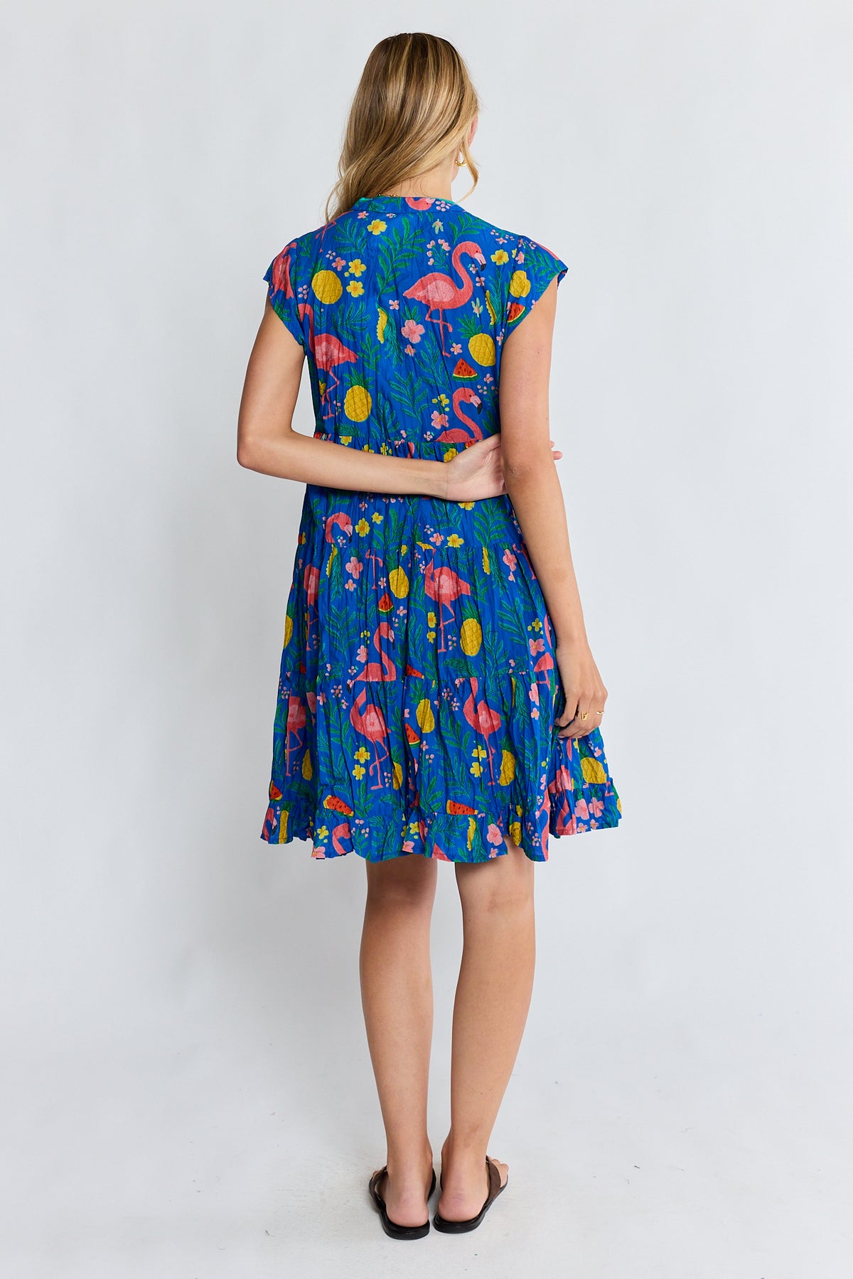 Flamingo Tier Dress Azure Dresses Lula Life
