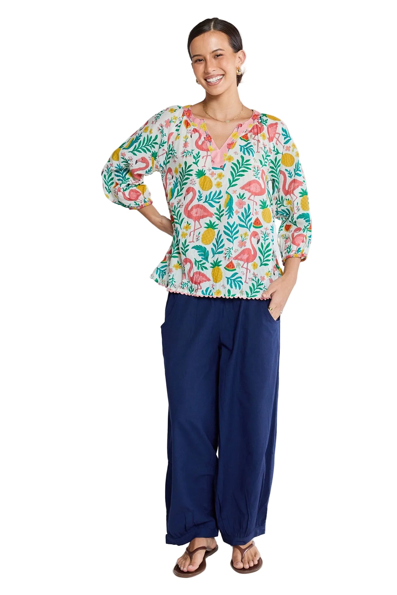 Flamingo Top White Tops Lula Life XS(36)