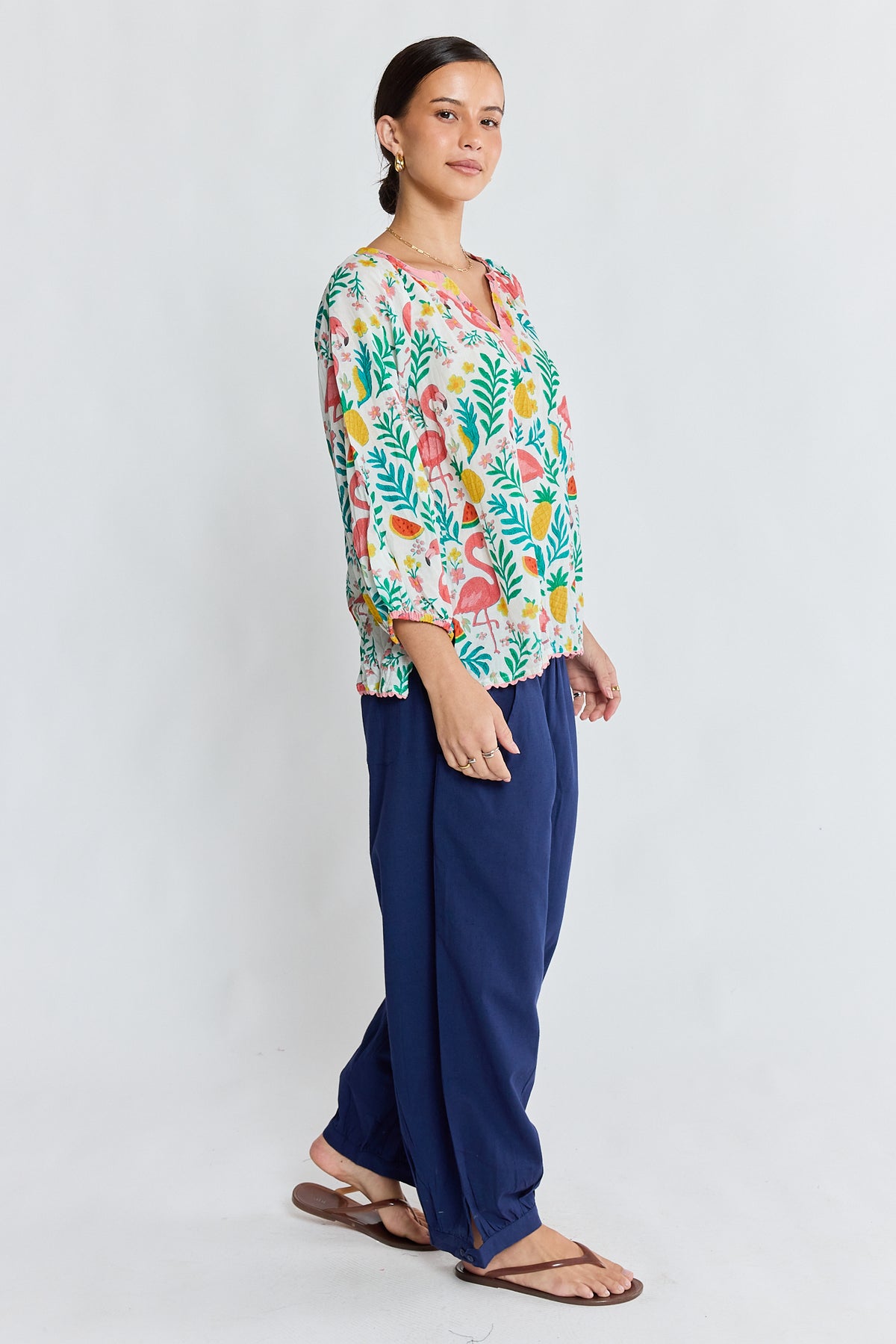 Flamingo Top White Tops Lula Life