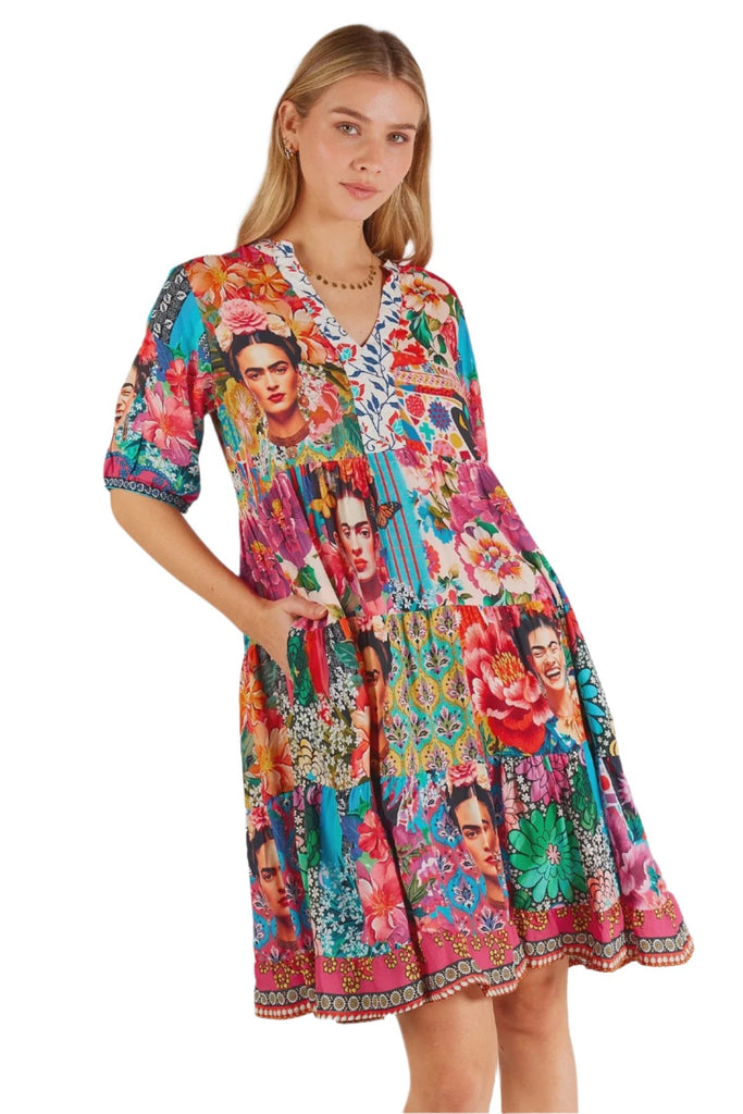 Frida Tiered Dress Multi Dresses Lula Life XS(6)