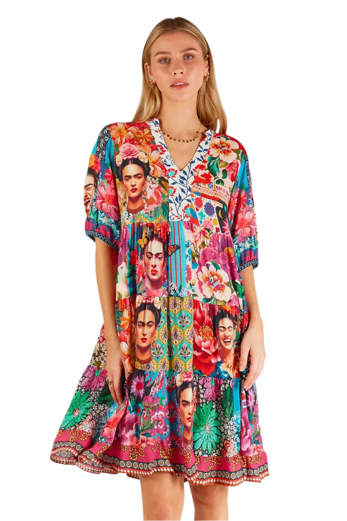 Frida Tiered Dress Multi Dresses Lula Life