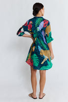 Jungle Fever Tuck Dress Navy Dresses Lula Life