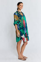 Jungle Fever Tuck Dress Navy Dresses Lula Life