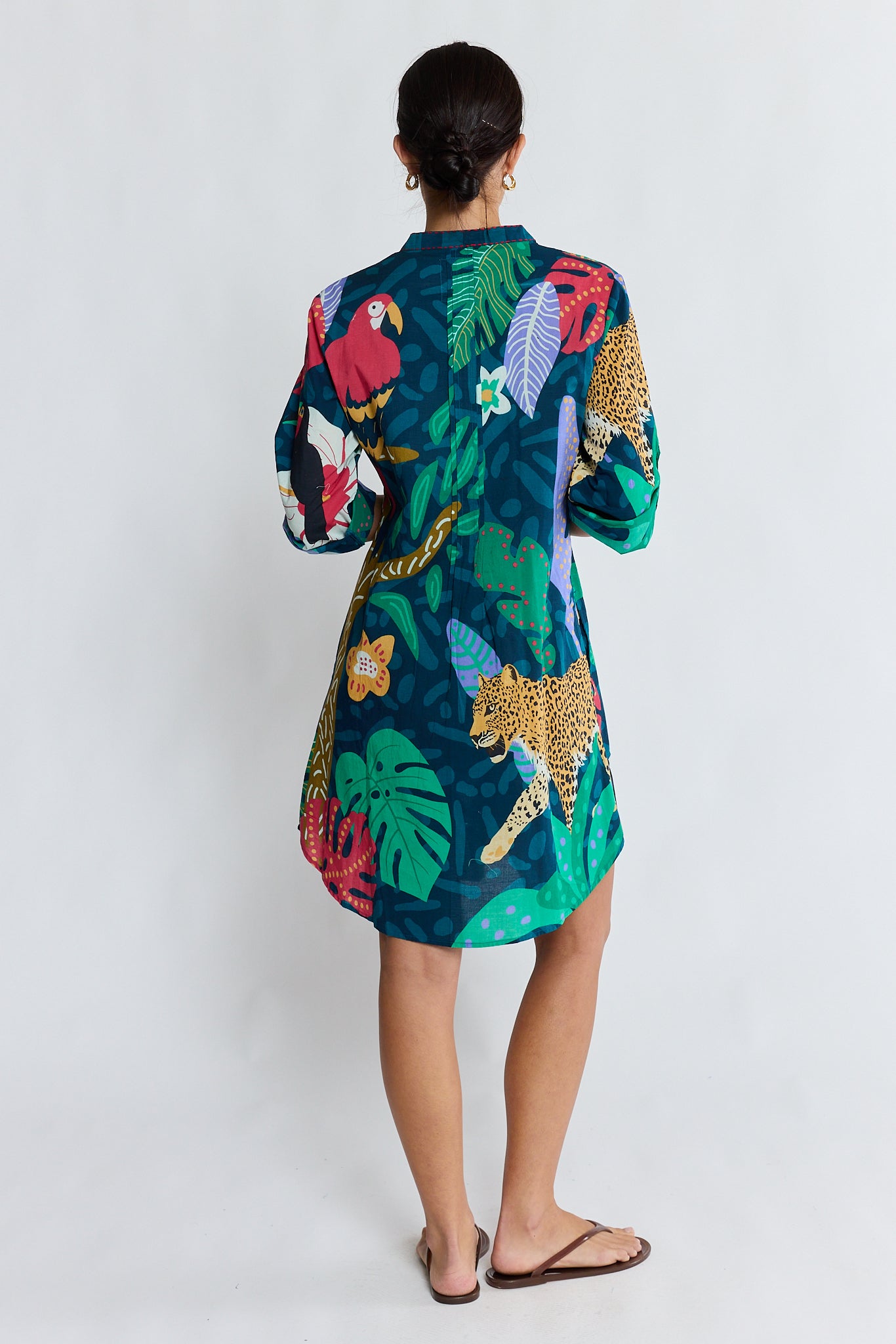 Jungle Fever Tuck Dress Navy Dresses Lula Life