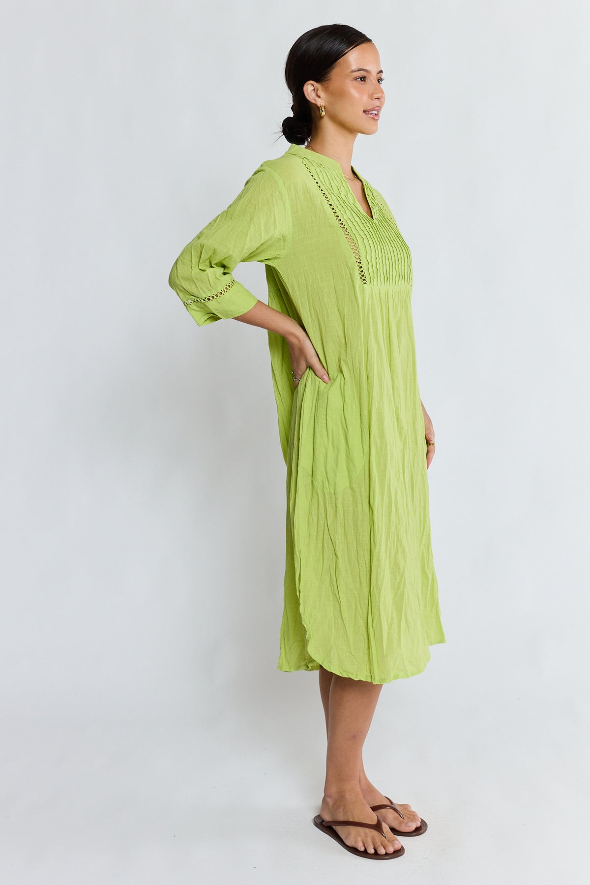 Laverne Kaftan Dress Matcha Dresses Lula Life