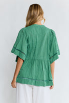 Laverne PIN Tuck Top Gumleaf Tops Lula Life