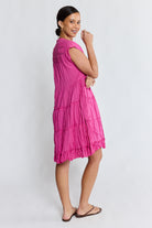 Laverne Tier Dress Fuschia Dresses Lula Life