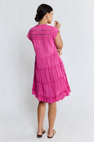 Laverne Tier Dress Fuschia Dresses Lula Life