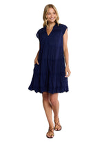 Laverne Tier Dress Navy Dresses Lula Life S(37)
