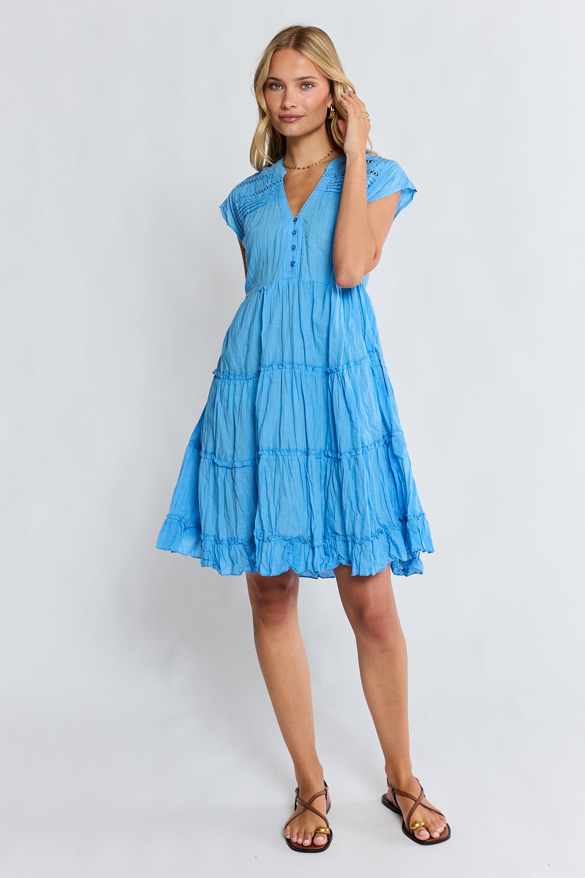 Laverne Tier Dress Sky Dresses Lula Life