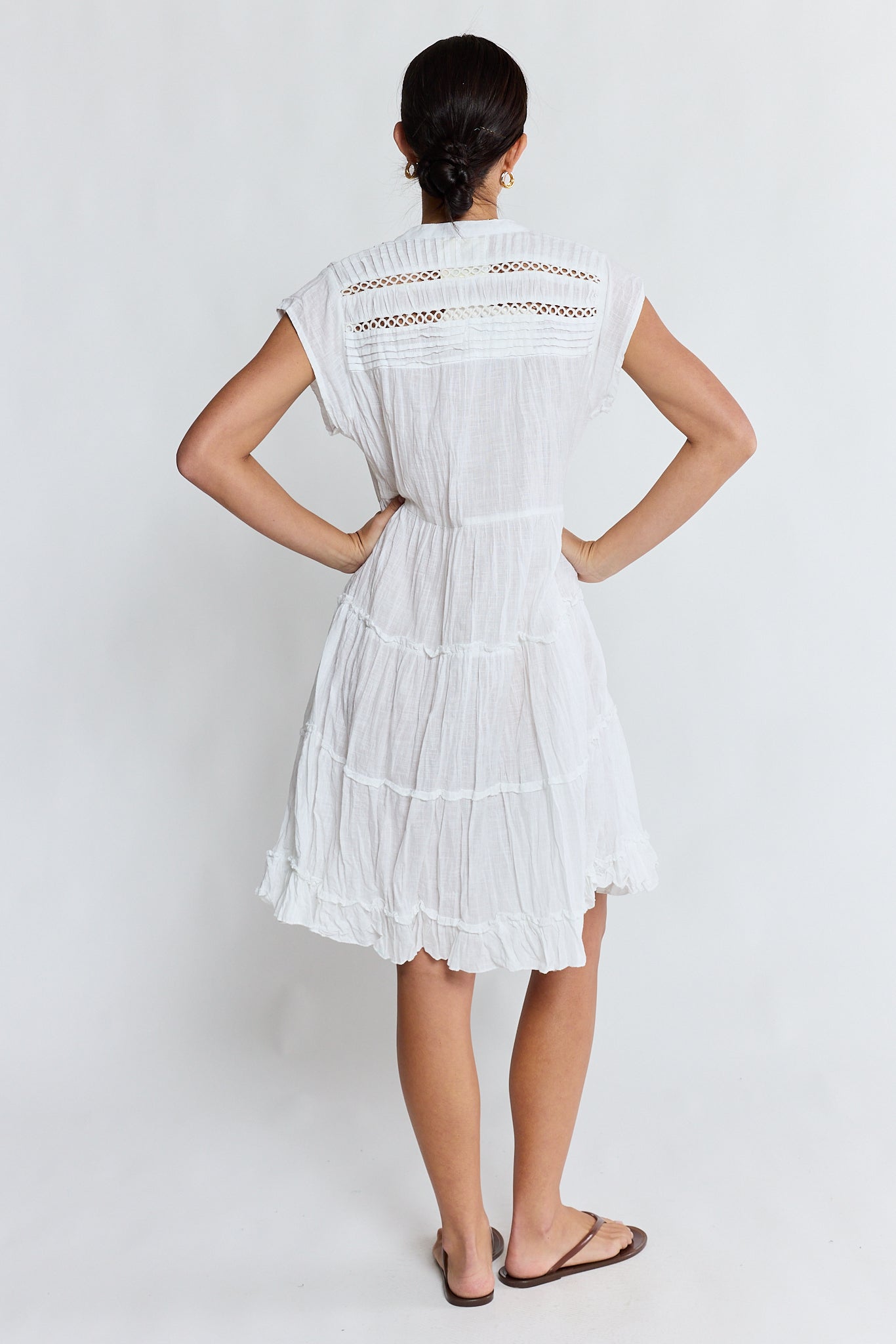 Laverne Tier Dress White Dresses Lula Life