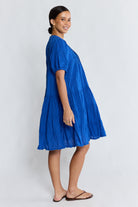 Marilyn Button Dress Azure Dresses Lula Life