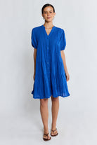 Marilyn Button Dress Azure Dresses Lula Life