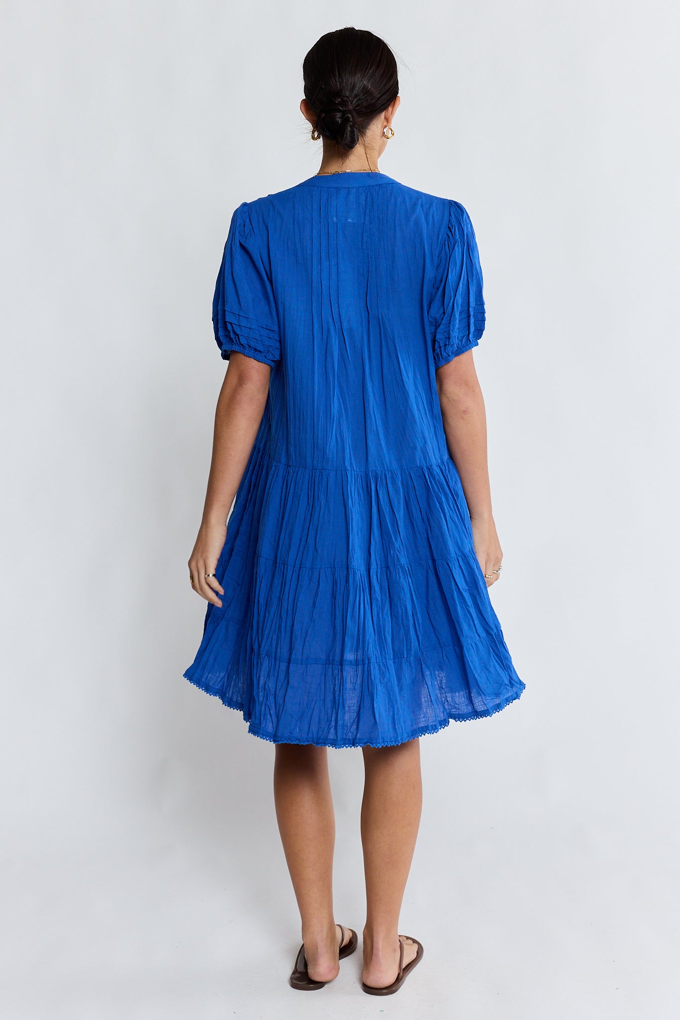 Marilyn Button Dress Azure Dresses Lula Life