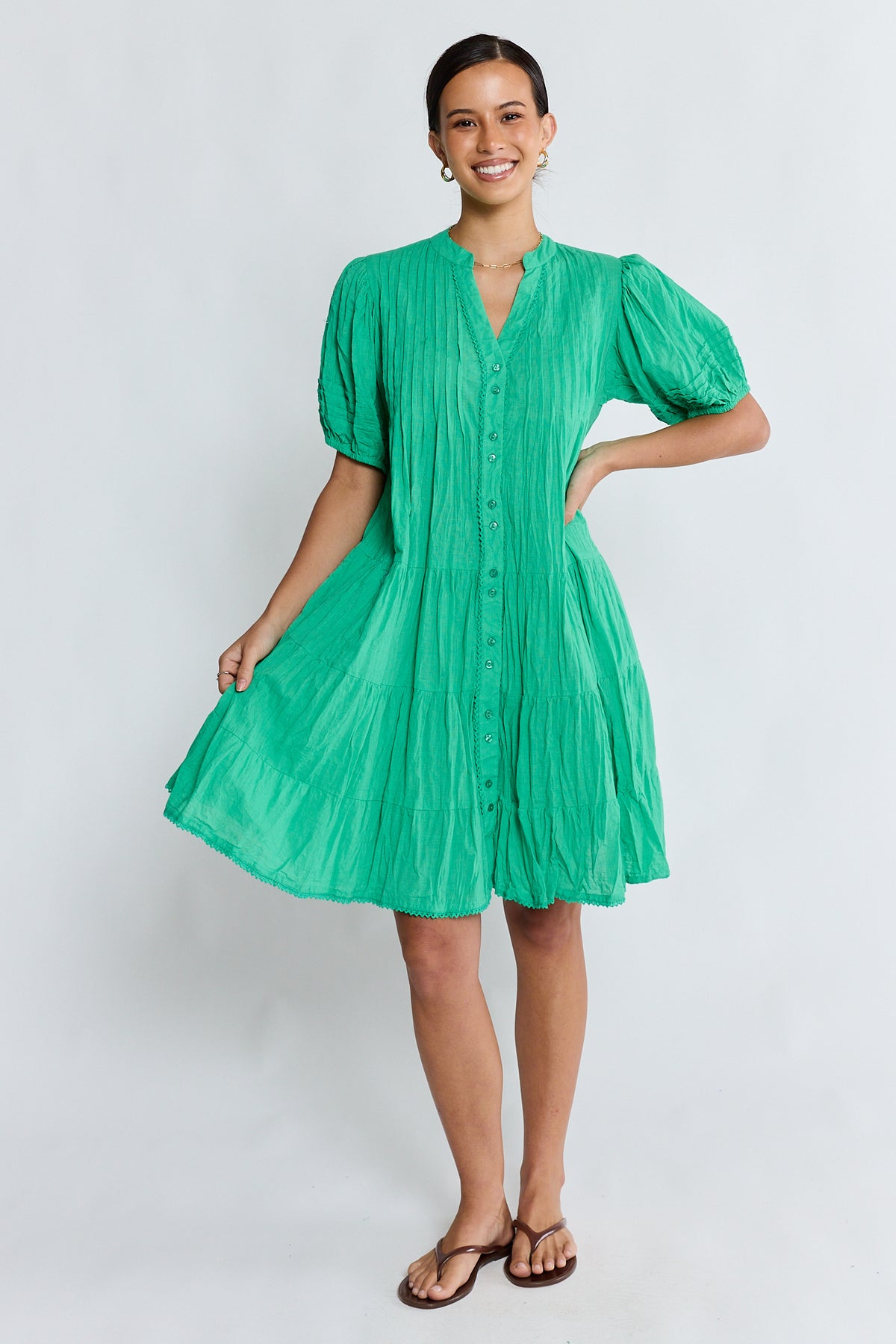 Marilyn Button Dress Sea Dresses Lula Life