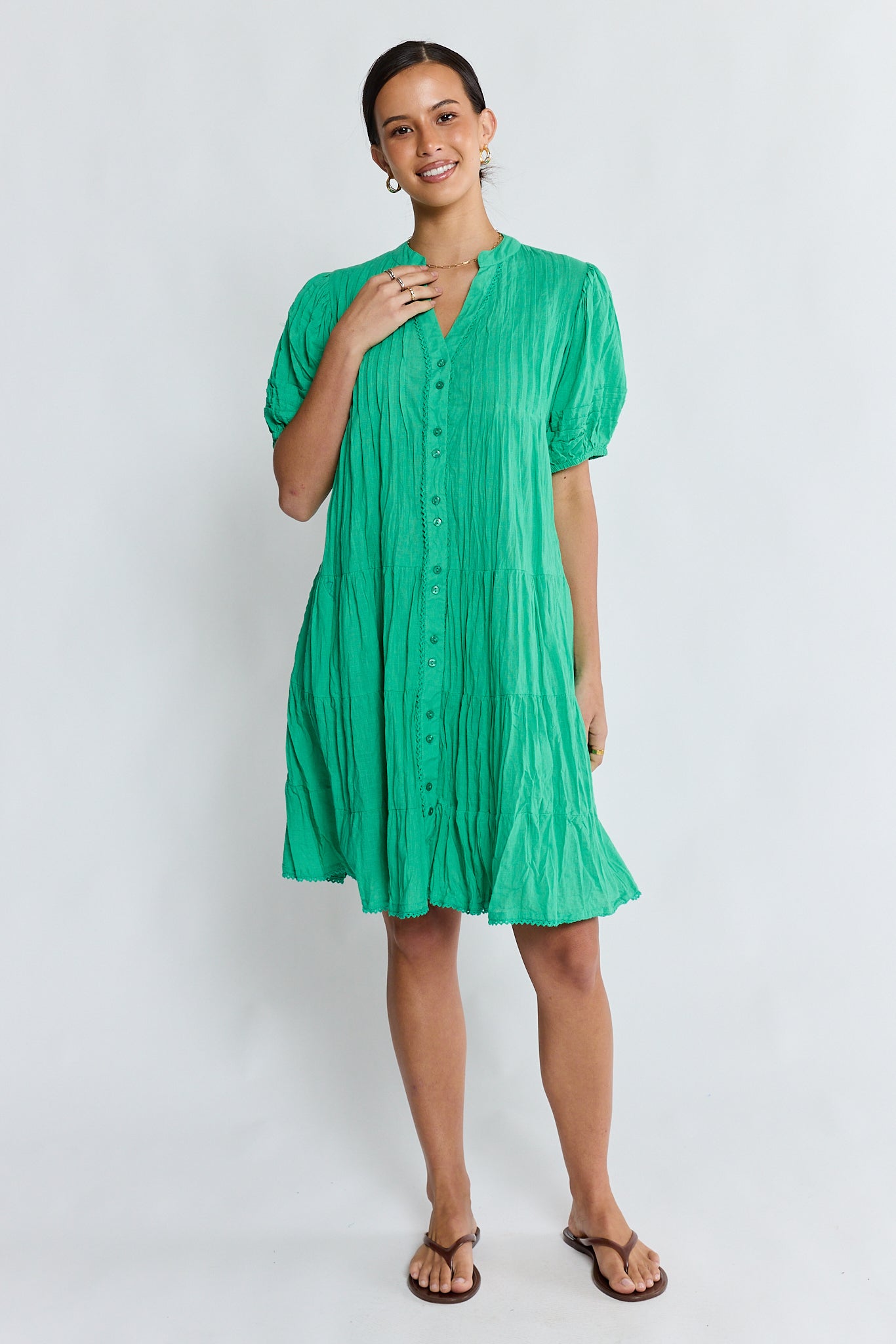 Marilyn Button Dress Sea Dresses Lula Life