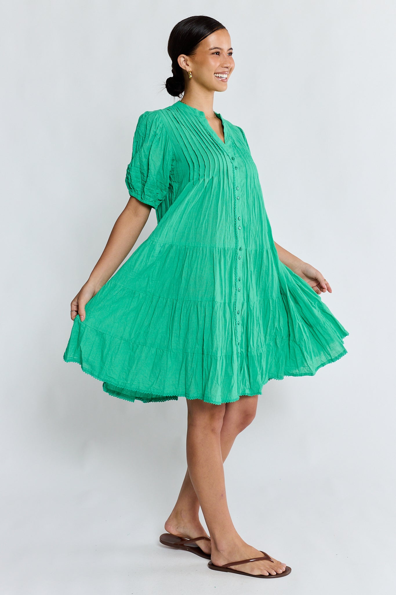 Marilyn Button Dress Sea Dresses Lula Life